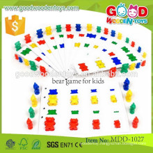 newest promotion wooden colorful pieces toys for children OEM wooden bear game for kids MDD-1027